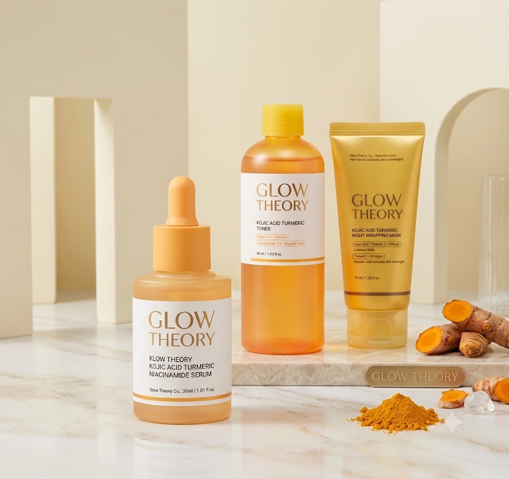Glow Theory serum, toner and night wrapping mask